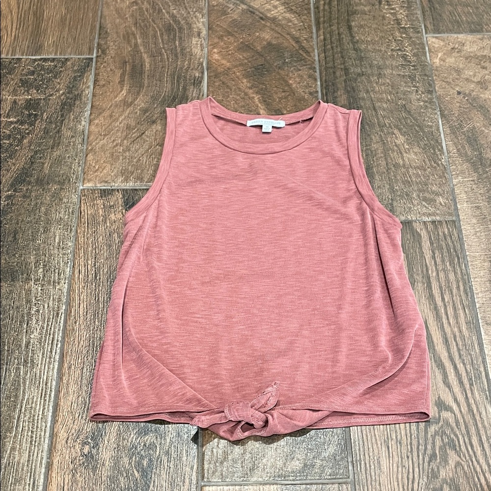 Sleeveless Knot-Front Top